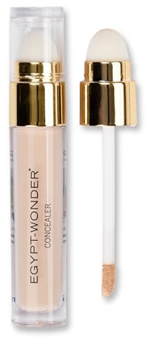 EGYPT-WONDER Liquido Cream Correttore 5 ml - Correttore liquido con applicatore per spugnetta - Rivestimento occhiaie e impurità - Con acido ialuronico e vitamina E
