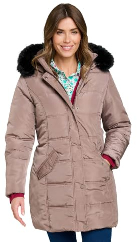 Amber Ladies Water Resistant Parka Style Jacket With Detachable Hood