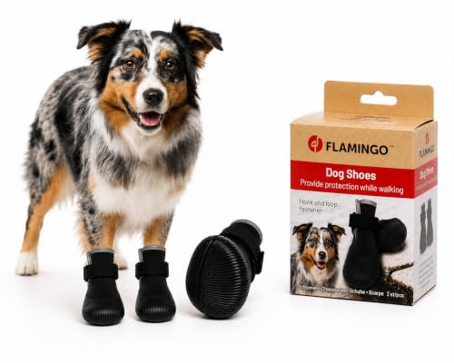hundeschuhe - Magna - 2 Stück - schwarz - XL - 6,4x6,1x12,5 cm - Polyester - weiche Sohle - rutschfest - reflektierend