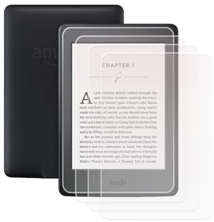 MUNZE Kindle Paperwhite Pellicola Protettiva 4 Pezzi 7 Pollici Pet Antiriflesso Trasparente Copertura Totale Schermo 12A Generazione 2024 Pellicola Schermo