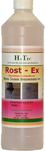 HaTec Marmor Reiniger, Rostflecken-Entferner Marmor, Rost-Ex 1-kg Säurefreier Rostfleckentferner, entfernt mühelos Rost von, Marmor, Stein, Beton, Terrazzo, Granit, Fliesen uvm.