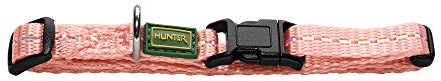 HUNTER TRIPOLI VARIO BASIC Hundehalsung, Hundehalsband, Nylon, reflektierend, Klickverschluss, S, hellrosa