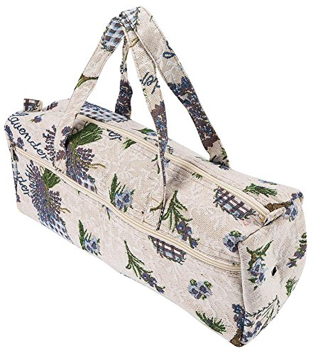 Large Fabric Knitting Needles Bag,Household Yarn Storage Tote Organizer Knitting Tools Storage Bag for Knitting Needles and Accessories(purple)