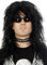 ALLAURA 80s Rocker Mullet Wig - Black Men's Big Hair Band Punk Rock Costume Wig