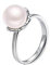 VIKI LYNN Damen Perlenring aus 925 Sterling Silber und 8–9mm Süßwasserperle knopf Jubiläumsgeschenke für Frauen