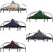freigarten.de Toit de rechange pour pavillon Modena, à 6 angles, 320 cm, étanche, matériau : panama en PVC, souple, 370 g/m², ultra résistant, modèle 8