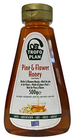 TrofoPlan Greek Pine & Flowers Honey of Rhodes – 500 g Squeeze Bottle | Pure Greek Honey from Greece | Runny Texture, Bold Sweet Taste, Everyday Use