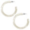 Soul-Cats Acryl Creolen im Retro look der 80s für Damen, Farbe: creme