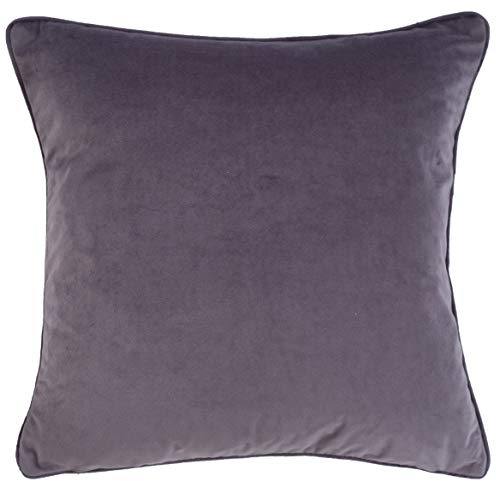 Homing Samt-Kissenhülle Kissenbezug lila Flieder | einfarbig Dekokissen Flieder Uni | sehr weich | Wohnzimmer Schlafzimmer Kindenzimmer | (1 Stück) 45x45 cm dekorativer Kissenbezug