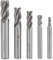 End Mill Bits Set 4,6,8,10,12mm, 4 Flute End Mills Drill Bit Tool, Metric HSS CNC Lathe Straight Shank End Mill Cutter Tool Set for Milling of Kinds of Metal