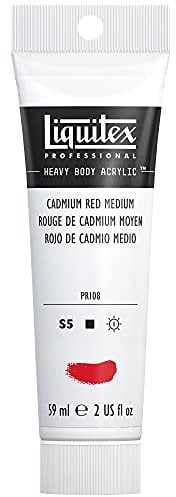 LIQUITEX 8870119 Professional Heavy Body Acrylic Paint, Cadmium Red, Medium, 59 ml Tube