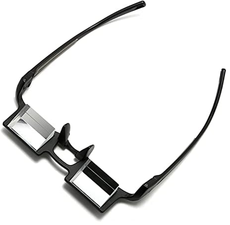 okcsc New Upgraded Lazy Glasses Lying Down Bed Prism Glasses for Reading Playing Mobile Watching TV Glasses 90°Angle Upside Down Horizontal Super Lightweight Glasses for reducing Neckache Unisex