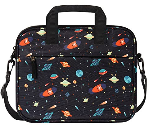 Choco Mocha 12.5 Zoll Kinder Tablet Tasche, Tablet Tasche Hülle für Fire HD 10 8, Fire 10 8 iPad, Kids Tablet Bag, Weltraum-Balken