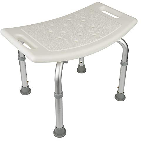Badhocker Duschstuhl, Aluminiumbeinen & Rutschfester Badewannensitz für die Innendusche, Leichter und schmaler Duschhocker für Senioren und Behinderte,51 * 39 * 60,5 cm