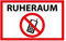mrdeco Metall Schild 30x40cm gewölbt Hinweis Ruheraum Handy verboten Deko Blechschild Tin Sign