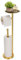 Sfemn Support de papier toilette, support de papier toilette en nickel brossé, support de papier toilette sur pied avec étagère et rangement (doré)