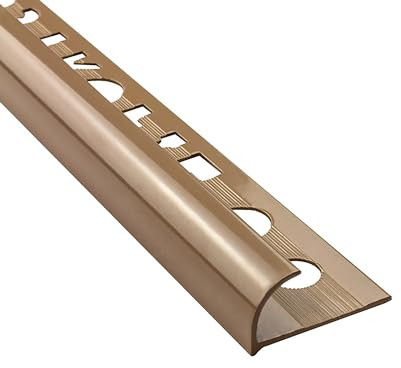 Alu Viertelkreis Profil Fliesenschiene eloxiert bahama 2,7m 12mm matt