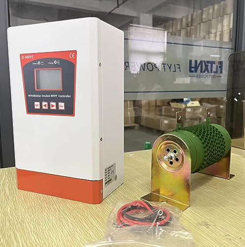 Genway 3000W Wind Solar Hybrid Charge Controller 12V 24V 48V MPPT Charging Boost Laderegler Battery Regulator mit LCD Display, Dump Load - Wind: 1000W + Solar: 2000W