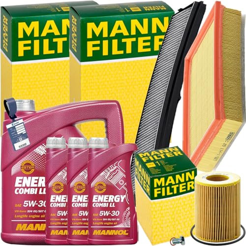 BandelOne enthält Mann Inspektionspaket+8L Mannol 5W-30 Öl passend für X3 E83 3er E46 320-30i