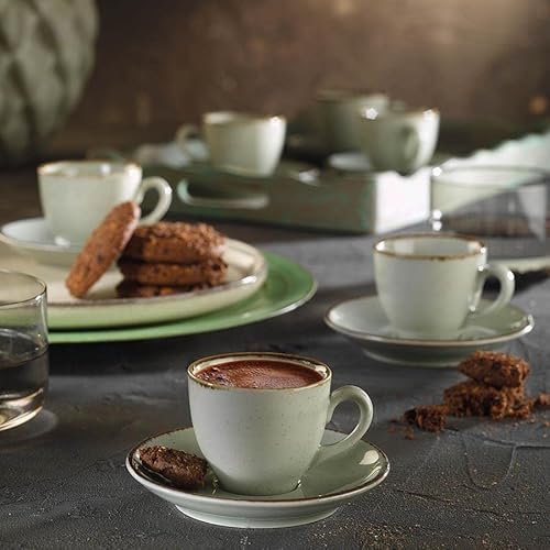 Kütahya Porzellan Lima 12tlg. Kaffeeservice für 6 Personen grün