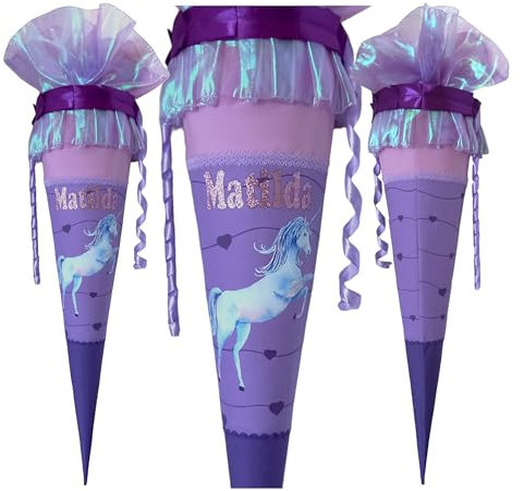 Schultüte Pferd, passend zum Ranzen Step by Step Horse Club, für Mädchen, Wunschname, benutzerdefinierte, Pegasus Zuckertüte