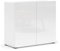 möbelando Sideboard >Mister< in Weiss, Lack Hochglanz - 90x80x38cm (BxHxT)