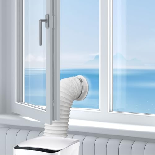 Klimafenster DIY Set I Fensterabdichtung Klimaanlage I Fensterdurchführung für mobile Klimageräte mit Abluftschlauch I Hot Air Stop I Ø 150 mm I für Scheibenstärke 1,5 bis 4 mm