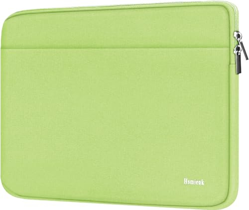 Laptop Sleeve Case 15.6 inch, Shockproof Protective Notebook Cover with Accessory Pocket, Carrying Laptop Bag for HP, ASUS, Dell, Lenovo, Acer, Light Green