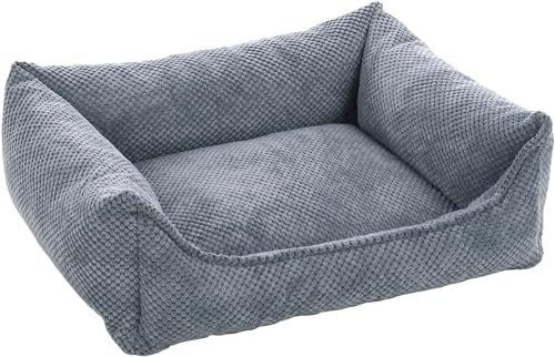 Flamingo Orthopädisches Hundebett Reno – Rechteckig, Hellblau, 65 cm | Optimale Unterstützung & Komfort!
