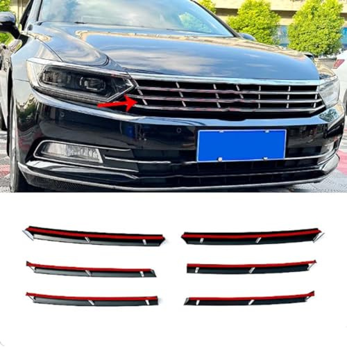 ZFYXZ Für VW Passat B8 2015-2019, Frontgrill, verchromter Dekorationsstreifen am Frontgrill, Autozubehör