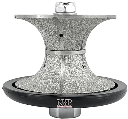 NBB Roue profilée diamantée, fraise foret toupie diamant, Roue de profil diamant, mèche pour profiler carreaux porcelaine céramique granit marbre pierre, pour meuleuse d'angle (V Full-Bullnose, V50)