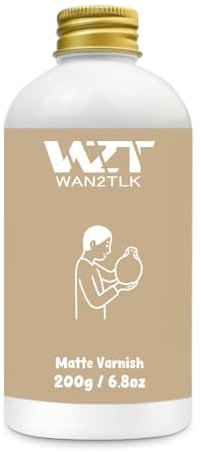 Esmalte de arcilla de secado al aire de 200 ml, esmalte de arcilla transparente para secar al aire, barniz para cerámica y pintura acrílica, impermeable y resistente a los arañazos, diseño