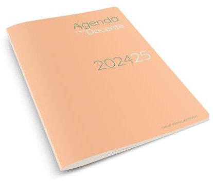 Agenda del Docente Mensile 2024/2025: Registro 9 classi, formato 19x27 (Peach Fuzz)