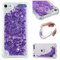 SIYOPINPFY Hülle für iPod Touch 7 / iPod Touch 6 Hülle mit Stoßfest, für Frauen Quicksand Glitzer Flüssigkeit HandyHülle Transparent Silikon Treibsand Schutzhülle für iPod Touch 5 Liebe Violett YB