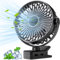 Portable Clip on Fan Battery Operated, Rechargeable USB Desk Fans, 3 Speed Quiet Small Personal Fan with Clip, 360° Rotatable Mini Table Fan for Bed Stroller Dorm Home Office Travel Camping