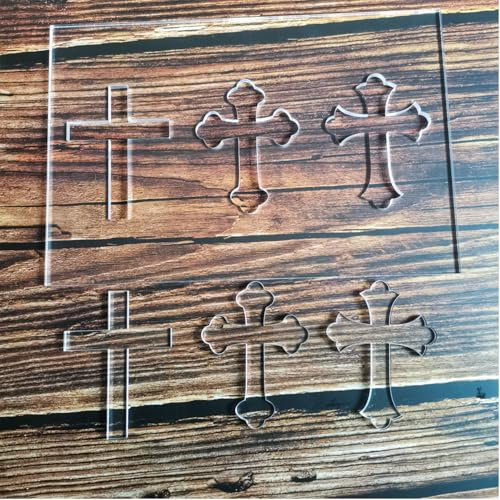 Cross Router Template, Clear Acrylic Ribbon Template, Router Inlay Template, Woodworking Router Template, DIY Craft Template (Model 2)