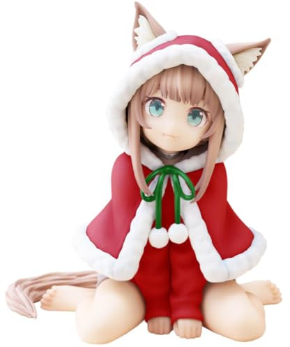 Zhongkaihua Niedliche Katzen-Mädchen-Figur, Kinako-Cartoon-Q-Figuren, PVC-Statue, 15 cm, Kinako-Nudel-Stopper, Figur, sitzende Position, Modell, Tisch-Ornamente