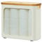 ROSOS Toilettenpapier Aufbewahrung, 28L Klopapier Aufbewahrung mit Bambus Deckel für 12 Rollen, Bambus Badezimmer Organizer, Aufbewahrung Toilettenpapier mit Deckel & Bambusgriff, Beige