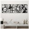 NUODWELL 4 Stück abstrakte schwarze Metall-Wanddekoration, moderne minimalistische Wandkunst-Dekor-Silhouette, Eisen-Wandskulptur für Wohnzimmer, Schlafzimmer, Badezimmer, Büro (Stil 1)