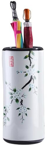 Handgefertigter Schirmständer aus Keramik, traditioneller, luxuriöser freistehender Stock/Stock, multifunktionales bemaltes Porzellan für den Eingang des Home-Office im Innenbereich (44 cm (17,3 Zol