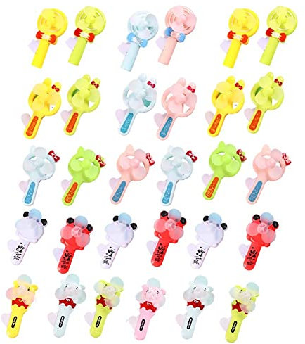 BEAHING Mini ventilador portátil Lindos fanáticos de los niños de verano Manual de prensa manual Fanks Handheld Fans for Girls Boys 30pcs, Mini Fan