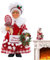 Dfstvup Weihnachts-Plüschtiere, Weihnachtsmann-Dekorationen | Winter-Weihnachtsmann-Puppenfigur - Cartoon-Festival-Sammelfiguren, Weihnachts-Ferienhausdekorationen für Tisch, Fensterbank, Kamin