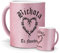 mundohuevo Taza personalizada | Regalo Bichota Karol G | Edición Purpurina Rosa | Mensaje para Fans | Pon el nombre o texto que quieras | Cerámica Glam Rosa | Tazas para Leche, Café, Té ... | 350 ML