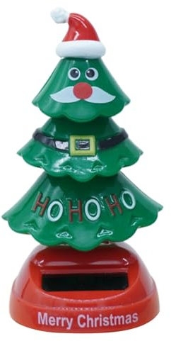 Luckxing Weihnachtsbaum Solar Wackelfiguren Auto Weihnachten Wackel Puppe Solarfigur Spielzeuge Weihnachtsbaum Wackelfigur Auto Armaturenbrett Dekoration Energiesparende Ornamente Für Auto Urlaub