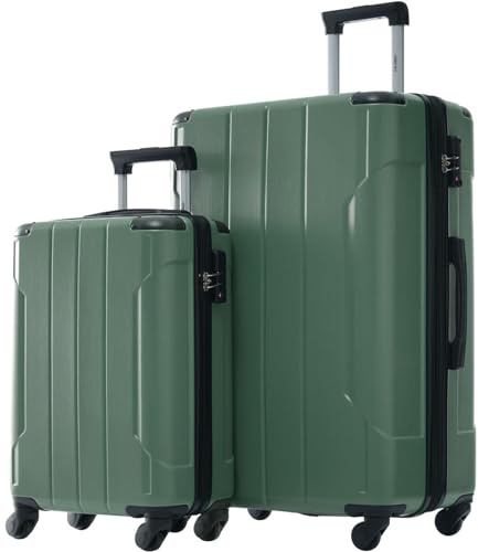 Merax 2 Piece Hardshell Luggage Set with TSA Lock, 20 Carry-on 28 Checked