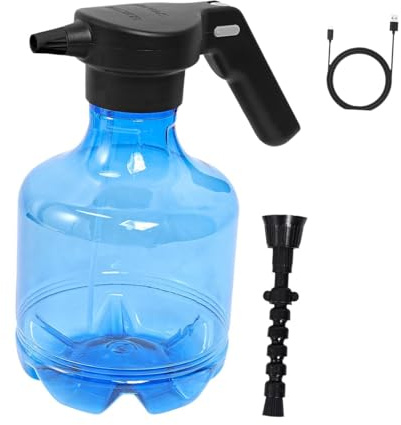 Gralara Annaffiatoio Elettrico da 3,0 Litri Spruzzatore da Giardino Ricaricabile Tramite USB con ugello esteso per Dettagli di autolavaggio Presa Comoda, Blu