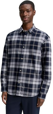 Tom Tailor Denim Herren 1043790 Relaxed Fit Hemd mit Karomuster (1er Pack)