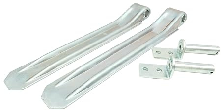 HGW 2 * Anhänger Klappenscharnier mit Anschraub-Bolzen/Bordwandscharnier-Set für Pkw Anhänger (340 mm)