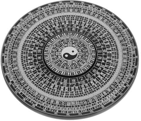 Gatuida Bagua Feng Shui Kompass Bagua Kompass Drehbarer Feng Shui Kompass Feng Shui Luo Pan Chinesischer Kompass Chinesisches Feng Shui Chinesisches Vintage Bagua Lineal Feng Shui