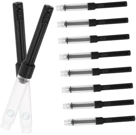 FUNNETOYU 10pcs Fountain Pen Ink Converter Tool Refillable Ink Refills for Writing Fountain Pens